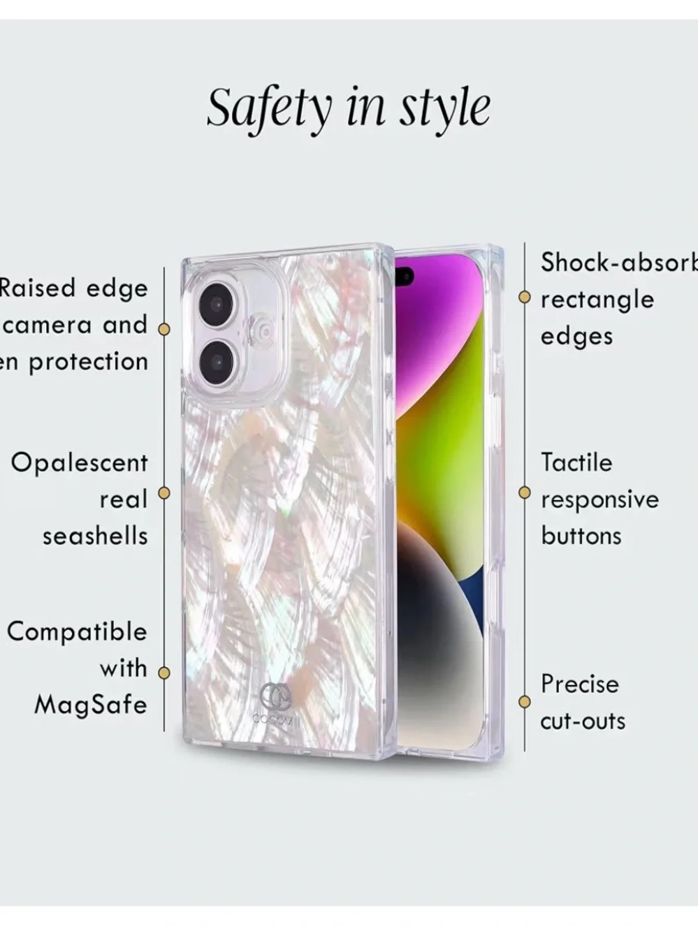 iPhone 16 Iridescent Pearl White Phone Case